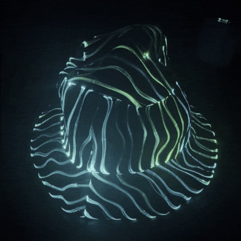 Glowing Fiber Optic LED Bucket Hat - Black Striped