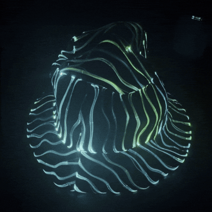 Glowing Fiber Optic LED Bucket Hat - Black Striped