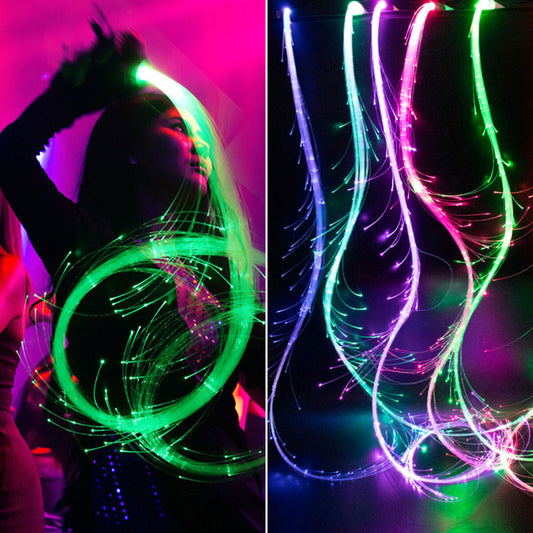 LED Optic Fiber Dance Whip - Flow with Glow
